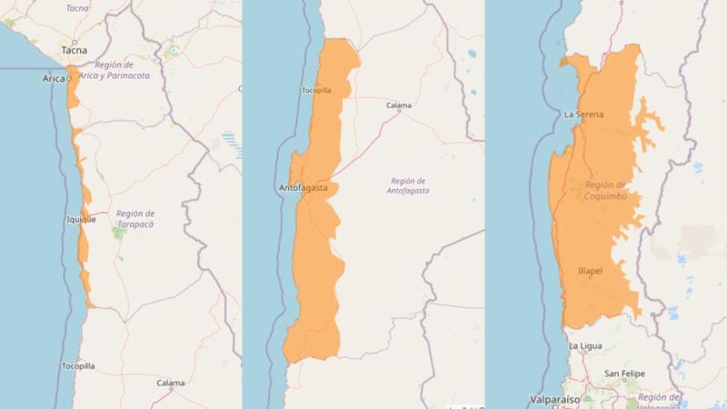 Zonas del norte con alerta por precipitaciones moderadas a fuertes - DMC