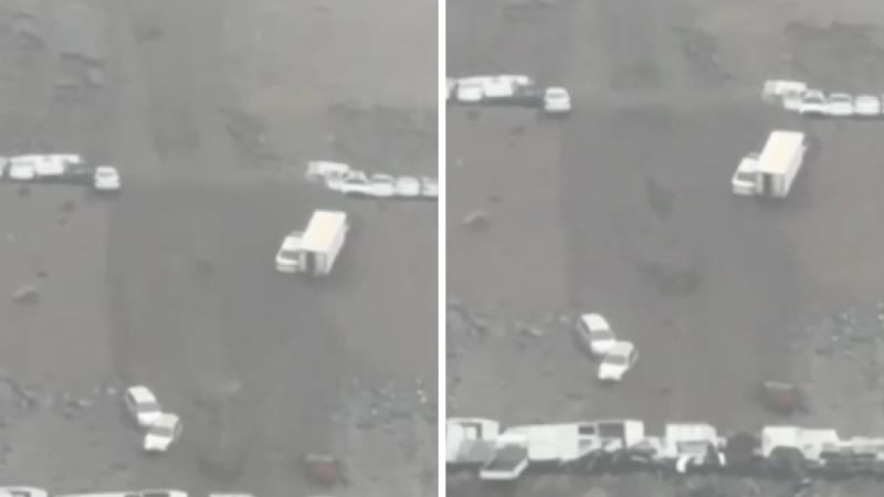 VIDEO | Camiones fueron arrastrados por bajada de quebradas en Zofri de Iquique - T13