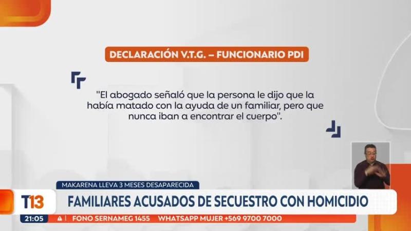 “La había matado con ayuda de un familiar”: La declaración de PDI que complica a tío de Makarena Tolosa