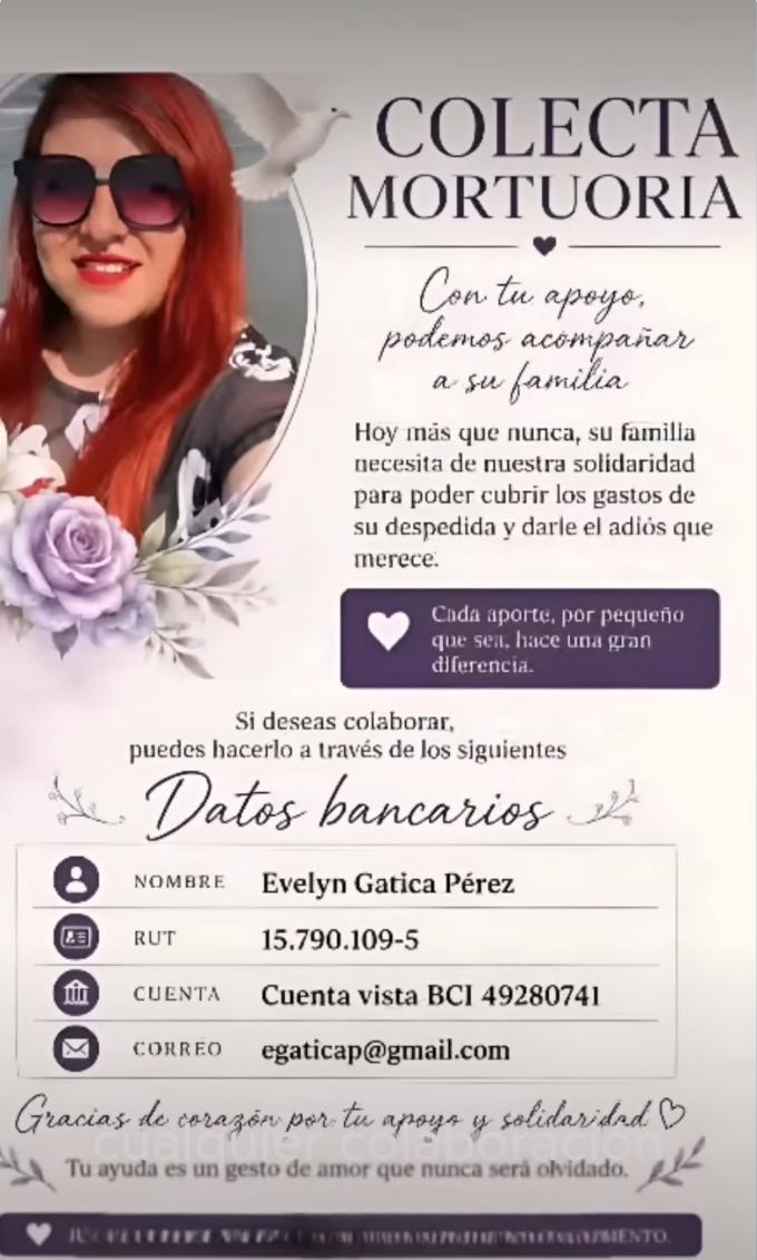 Instagram - Los datos para ayudar a la familia de Silvia Gatica Pérez a repatriar el cuerpo