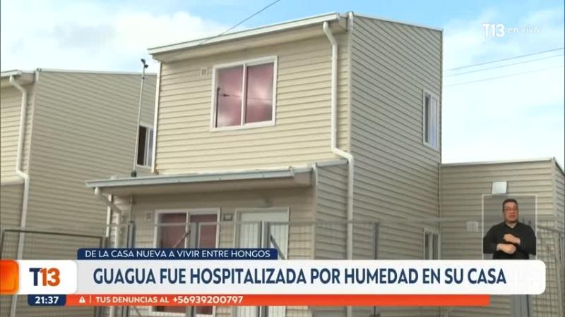 Casas fueron entregadas hace seis meses y ya tienen hongos y filtraciones: vecinos denuncian graves fallas en Bulnes