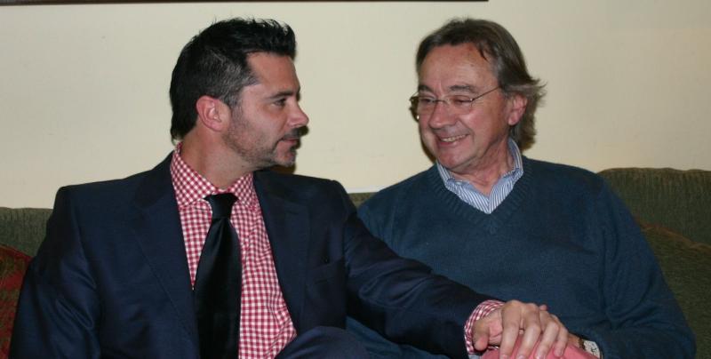 (Foto cedida por Jaime González) - Felipe Camiroaga y su padre