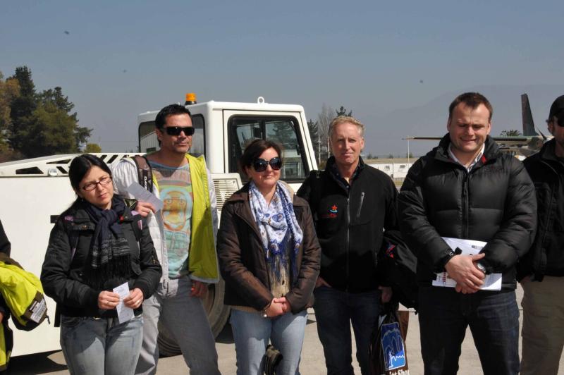 Agencia Uno - Equipo de Buenos Dias a Todos y Levantemos Chile minutos antes de la tragedia