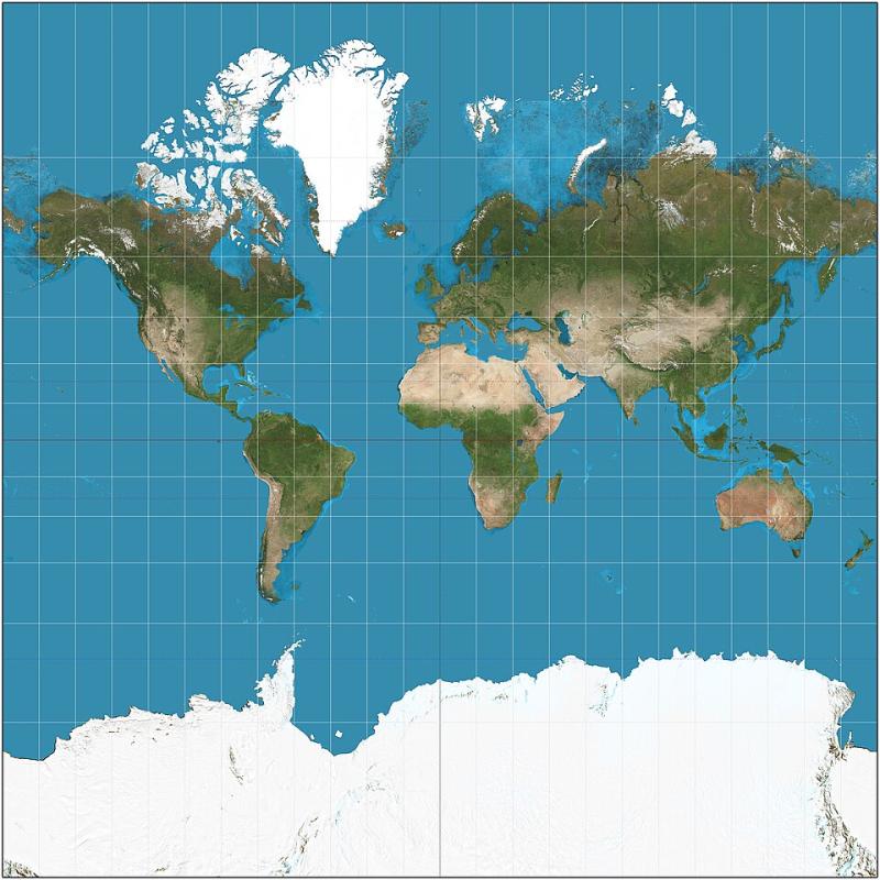 La ONU respalda un nuevo mapa del mundo más fiel al tamaño real de los territorios y muy diferente al que conocemos - Mercator