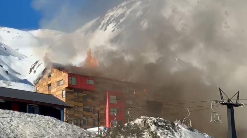 Incendio en hotel de Chillán - Captura de pantalla