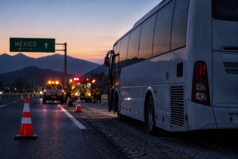 IA - Mueren seis personas intoxicadas por gas en bus varado en México