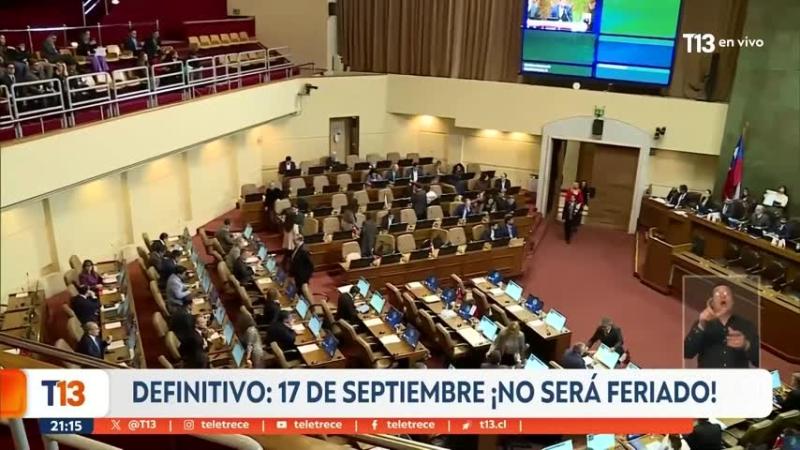 Aunque proyecto sigue en el Congreso: Por qué ya es imposible que el 17 de septiembre sea feriado