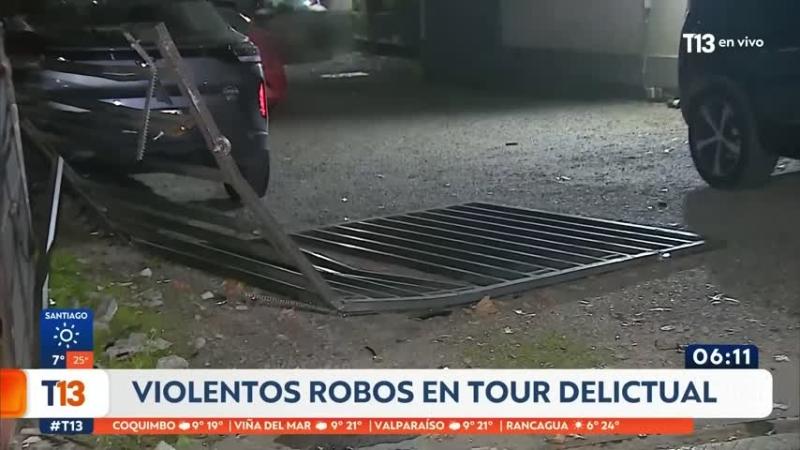 Cometieron al menos cuatro robos y terminaron chocando frente al Teatro Oriente: tres detenidos en Providencia