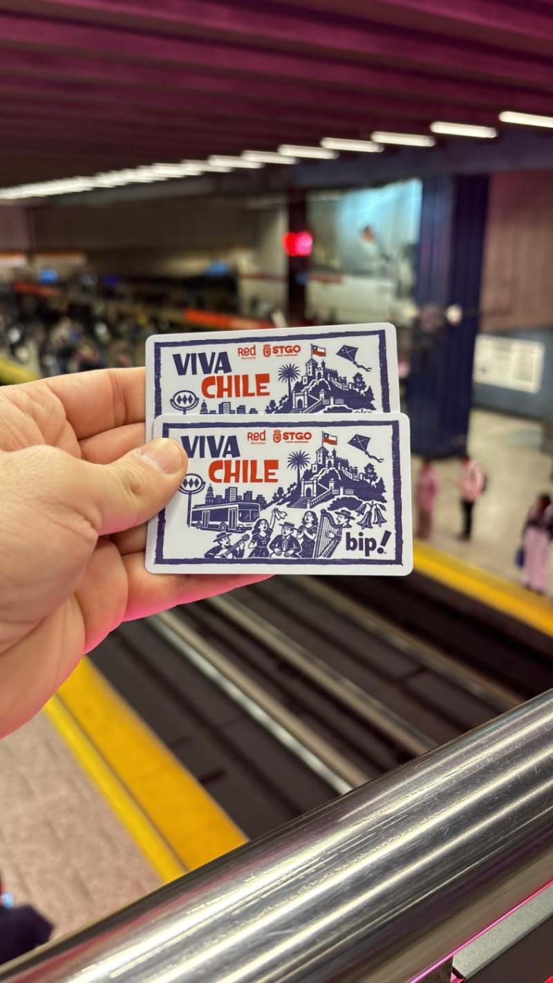 X (Metro de Santiago) - Tarjeta Bip! de Fiestas Patrias