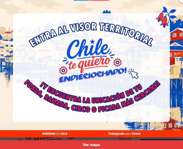 Captura - El sitio "Chile Te Quiero Endieciochado"