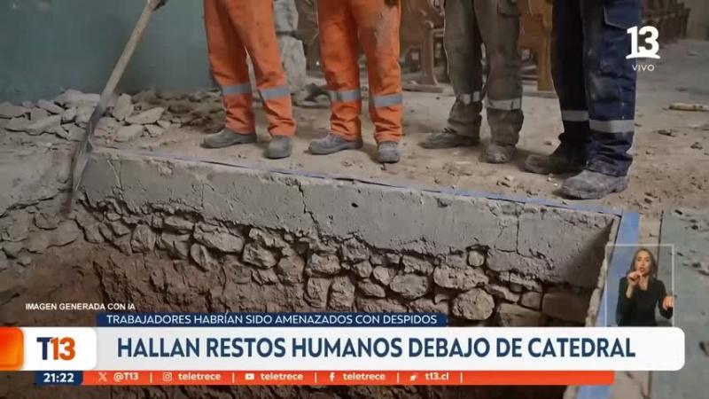 Restos humanos, una bolsa y denuncias de amenazas: Qué se sabe del hallazgo bajo la Catedral de Rancagua
