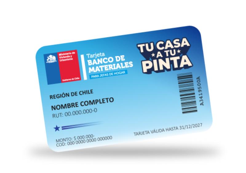 Minvu - Tarjeta Banco de Materiales para Jefas de Hogar