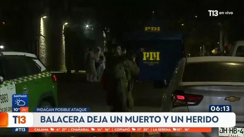 Un hombre falleció y otro se encuentra herido tras tiroteo en Quinta Normal