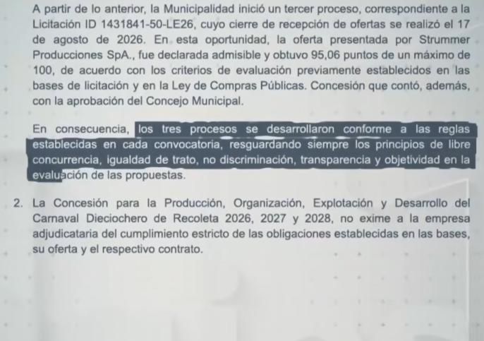 Qué dijo la Municipalidad de Recoleta por la adjudicación de fondas a productor denunciado por estafa