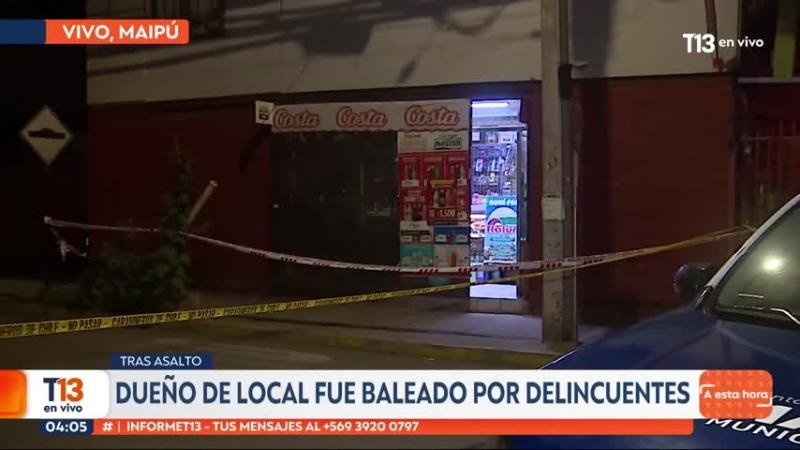Excarabinero recibió disparo en el ojo tras enfrentar a delincuentes que asaltaron su minimarket en Maipú