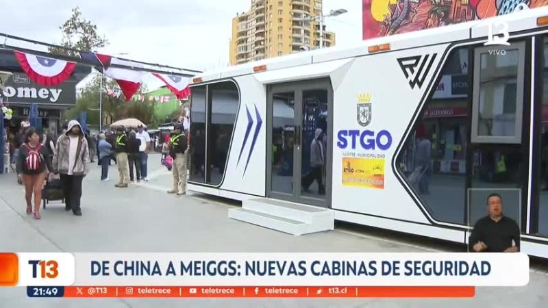 Parecen “naves espaciales”: Así son las llamativas cabinas de seguridad que funcionarán 24/7 en Santiago