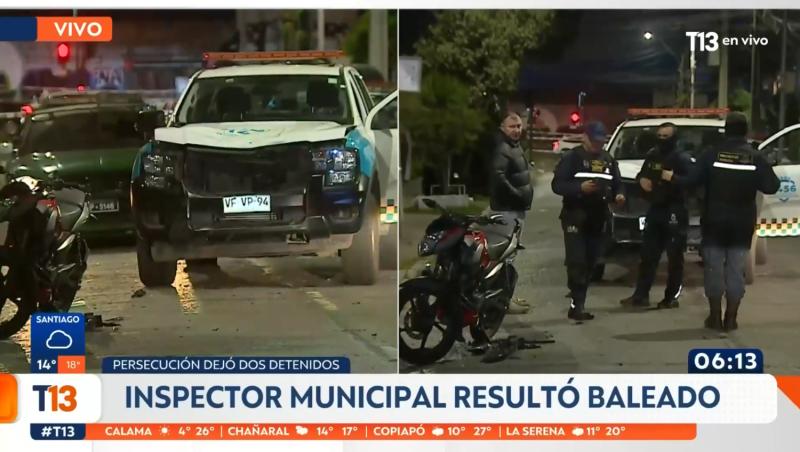 T13 - Inspector municipal resultó baleado