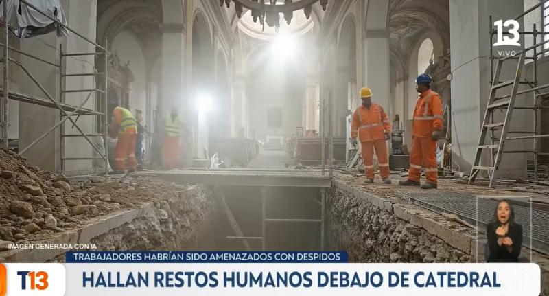 T13 - Osamentas encontradas bajo catedral de Rancagua