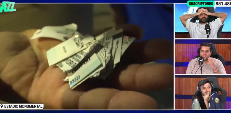 Captura AZZ - Así quedó la entrada del hincha