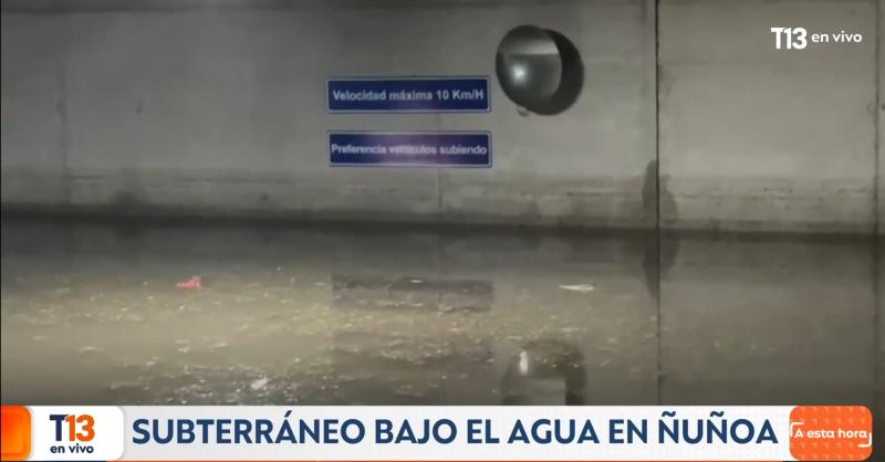 T13 - Así estaba el subterráneo de edificio en Ñuñoa