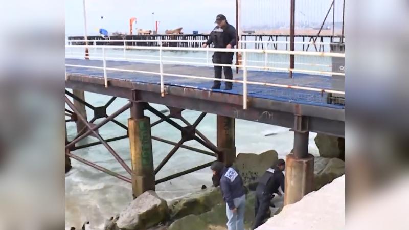 Teletrece - Mujer murió tras caer al mar en sector del muelle de Caleta Portales