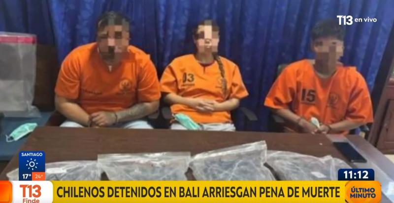 T13 - Chilenos detenidos en Bali