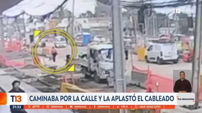 “Escuché ‘¡Cuidado!’ y ya tenía los cables encima”: el relato de mujer golpeada por cableado en plena calle en Conchalí