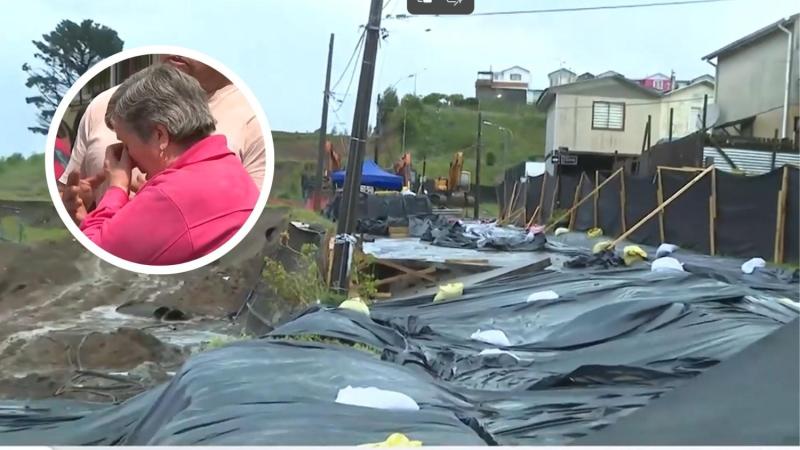 T13 - “Estamos a punto de que nuestro cerro se caiga”: socavón de casi medio kilómetro amenaza a más de 150 viviendas en Arauco
