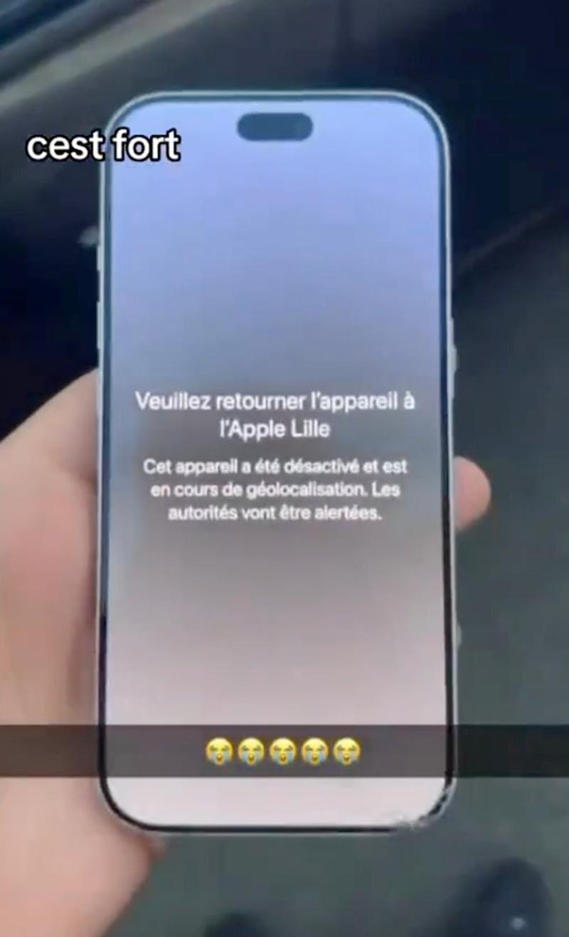 X (captura) - iPhone robado de tienda Apple en Francia