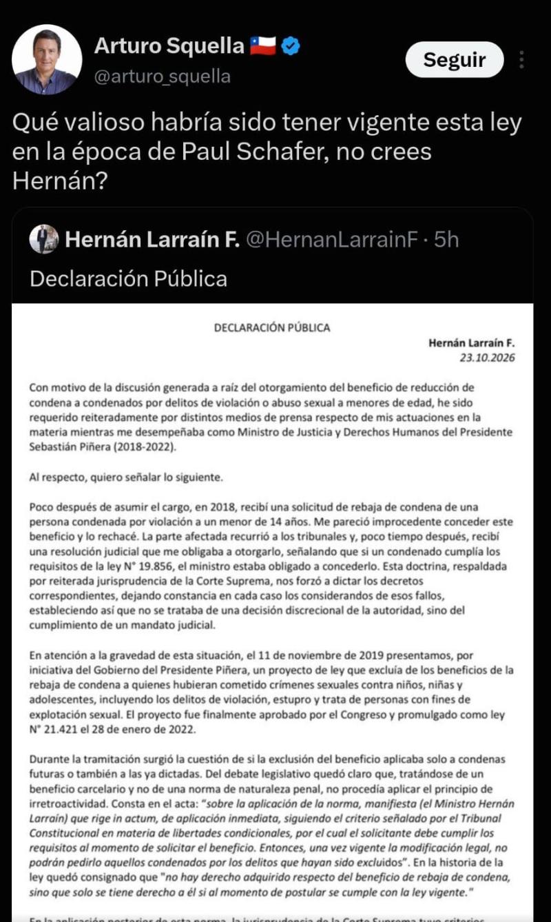 Tuit eliminado de Arturo Squella