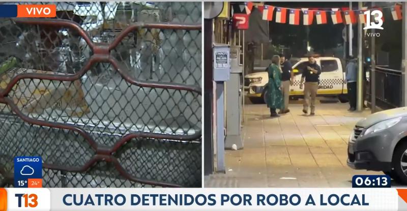 T13 - Robo a local en Santiago