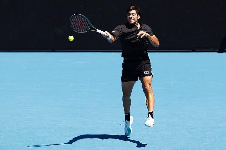 (Cristián Garin durante su participación en el Australia Open)