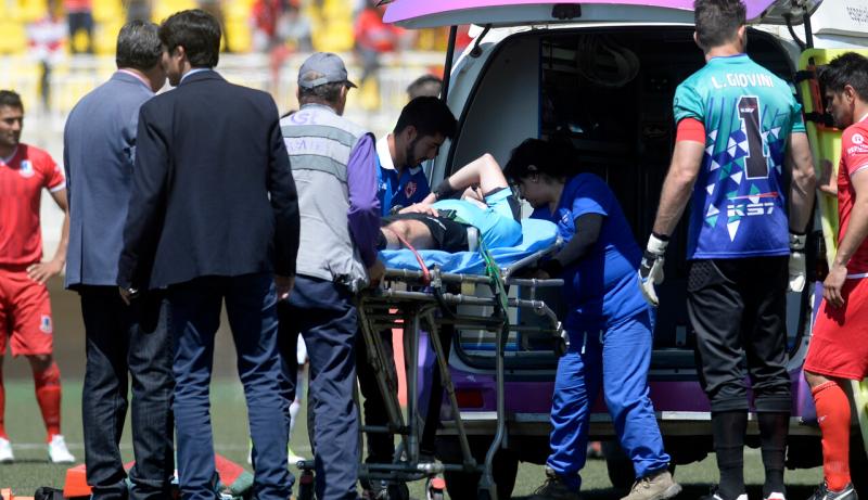 Felipe Jara se lesionó en un partido del Ascenso 2017