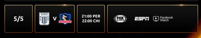 Alianza Lima vs Colo Colo se podrá ver gratis en Facebook Watch.
