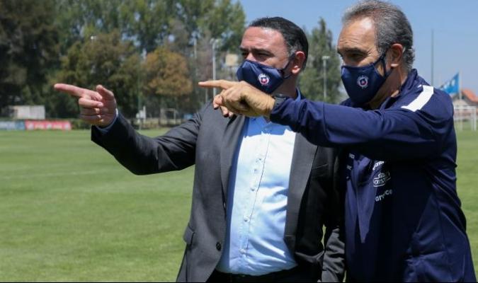 Francis Cagigao y Martín Lasarte en La Roja.