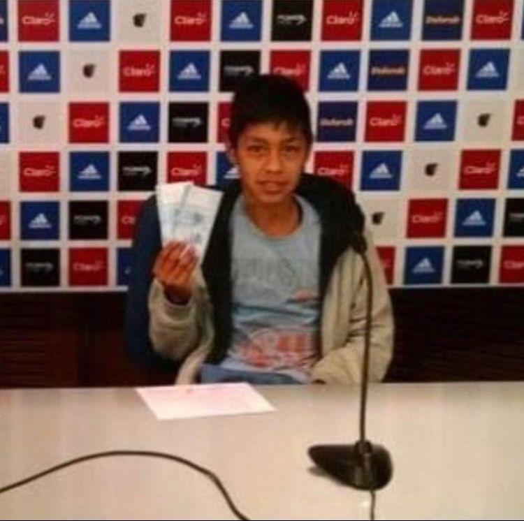 Darío Osorio 11 años. Imagen compartida por el jugador.
