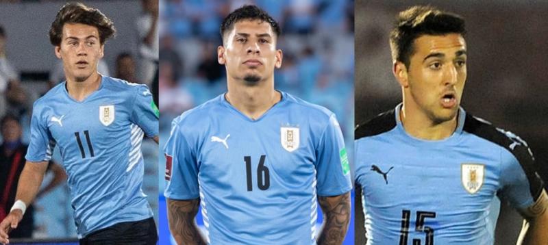 Pellestri, Olivera y Vecino. Bajas de Uruguay vs Chile.