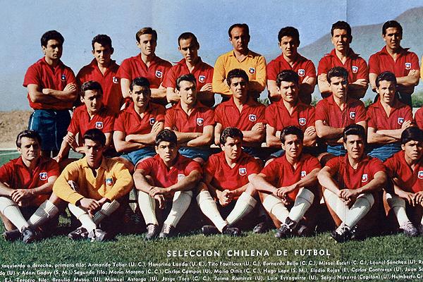 Plantel de la selección chilena tercera del Mundo en 1962