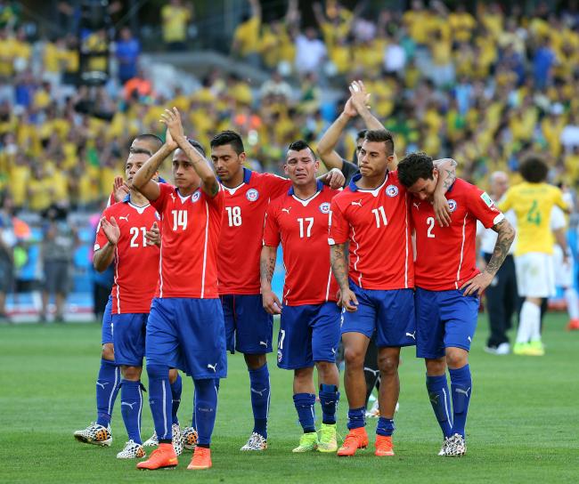 Chile eliminado en Brasil 2014.