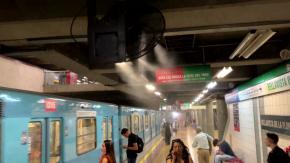 Hasta 31 grados: denuncian aire caliente en los andenes de Metro