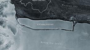Similar a distancia entre Stgo. y Los Vilos: Iceberg más grande del mundo se separa de la Antártica Similar a distancia entre Stgo. y Los Vilos: Iceberg más grande del mundo se separa de la Antártica