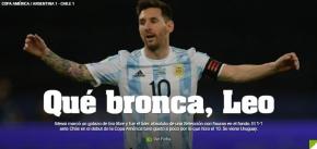 "Qué bronca": La reacción de la prensa argentina tras el empate ante Chile en Copa América 2021 "Qué bronca": La reacción de la prensa argentina tras el empate ante Chile en Copa América 2021