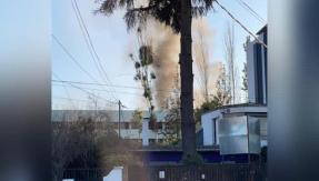 Incendio afectó a la Escuela de Carabineros en Providencia Incendio afectó a la Escuela de Carabineros en Providencia