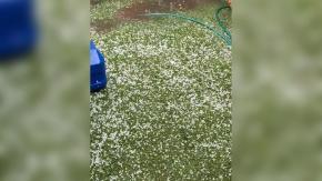 En video: registran caída de granizos en distintos puntos de la Región Metropolitana En video: registran caída de granizos en distintos puntos de la Región Metropolitana