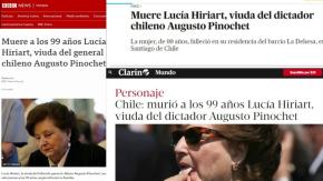 La reacción de la prensa internacional a la muerte de Lucía Hiriart La reacción de la prensa internacional a la muerte de Lucía Hiriart