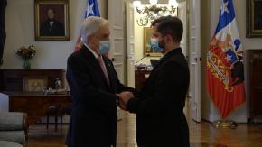 Piñera recibe a Boric en La Moneda: "Espero que tenga un muy buen gobierno" Piñera recibe a Boric en La Moneda: "Espero que tenga un muy buen gobierno"