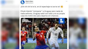 "Chi Chi Chi, Led Led Led": Prensa de Argentina y Perú se burlan de Chile tras adiós al Mundial "Chi Chi Chi, Led Led Led": Prensa de Argentina y Perú se burlan de Chile tras adiós al Mundial