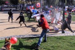 Marcha del rechazo termina con una persona apuñalada y dos detenidos Marcha del rechazo termina con una persona apuñalada y dos detenidos