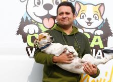 Perrito que se robó las miradas en el partido de Curicó y Colo-Colo busca dueño Perrito que se robó las miradas en el partido de Curicó y Colo-Colo busca dueño