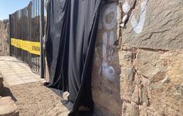 Vandalizan las Ruinas de Huanchaca con rayado contra la Convención Constitucional Vandalizan las Ruinas de Huanchaca con rayado contra la Convención Constitucional